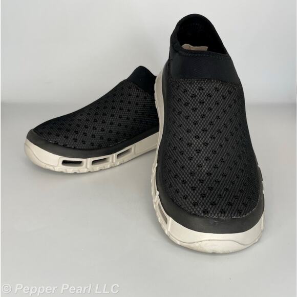 Fishing, Boat, Deck Shoes Neoprene Collar Mens Size 8 Black Water Slip Resistant - Picture 2 of 16